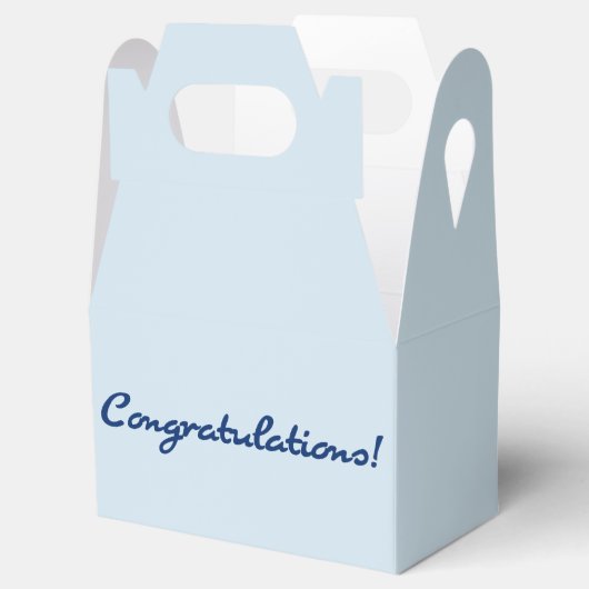 Gefeliciteerd Casual donkerblauw script Bedankdoosjes (Geopend)