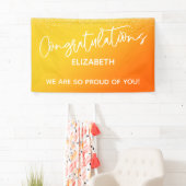 Gefeliciteerd Casual Sinaasappel & Geel Ombre Spandoek (Insitu)