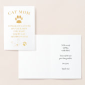Gefeliciteerd Cat Adoption Folie Card Kaarten (Display)