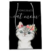 Gefeliciteerd Cat mam Gift Bag Medium Cadeauzakje (Voorkant)