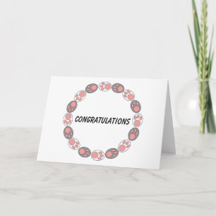 Gefeliciteerd Cat Paws Funny personaliseren Kaart