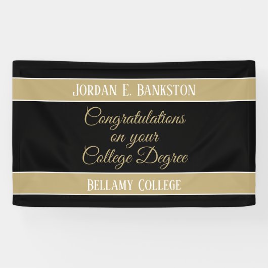 Gefeliciteerd! Celebrate College graad banner (Horizontaal)