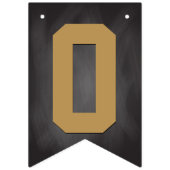 Gefeliciteerd  Chalkboard Black Gold Vlaggetjes (Tweede vlag)