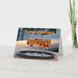 Gefeliciteerd Champagne aan Newly Weds Kaart