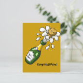 Gefeliciteerd Champagne Briefkaart (Staand voorkant)