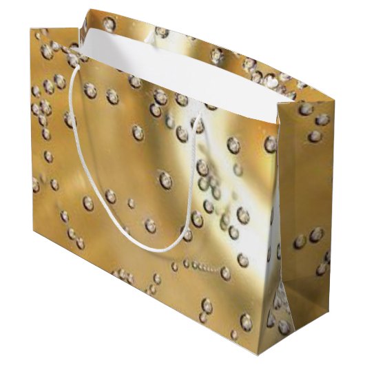 Gefeliciteerd, Champagne bubbles Groot Cadeauzakje (Achterkant Gekanteld)