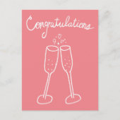 Gefeliciteerd Champagne Proost Krabbel Tekening Briefkaart (Voorkant)