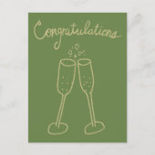 Gefeliciteerd Champagne Proost Schets Krabbelteken Briefkaart (Voorkant)