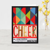 Gefeliciteerd Cheer Kaart (Gele Bloem)