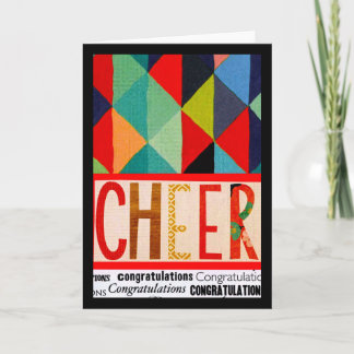 Gefeliciteerd Cheer Kaart