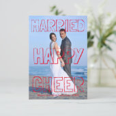 Gefeliciteerd Cheer Red Block 3x5 kerstKaart Kaart (Staand voorkant)