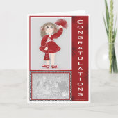 Gefeliciteerd cheerleader gepersonaliseerd kaart (Voorkant)