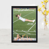 Gefeliciteerd Cheerleader wenskaart Kaart (Gele Bloem)