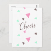 Gefeliciteerd Cheers Afstuderen Confetti Briefkaar Briefkaart (Voorkant / Achterkant)