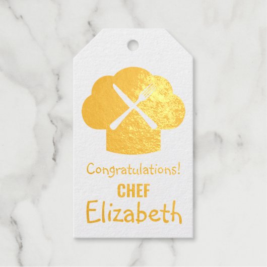 Gefeliciteerd Chef Cadeaulabels (Voorkant)