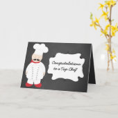 Gefeliciteerd Chef Cook Afstuderen Wenskaart Kaart (Gele Bloem)