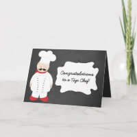 Gefeliciteerd Chef Cook Afstuderen Wenskaart