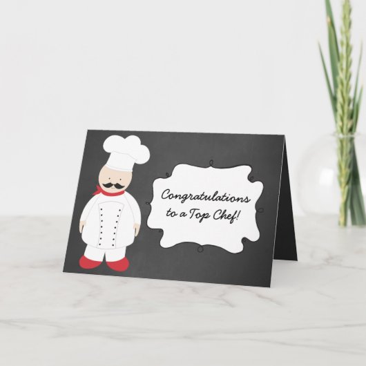 Gefeliciteerd Chef Cook Afstuderen Wenskaart Kaart (Voorkant)