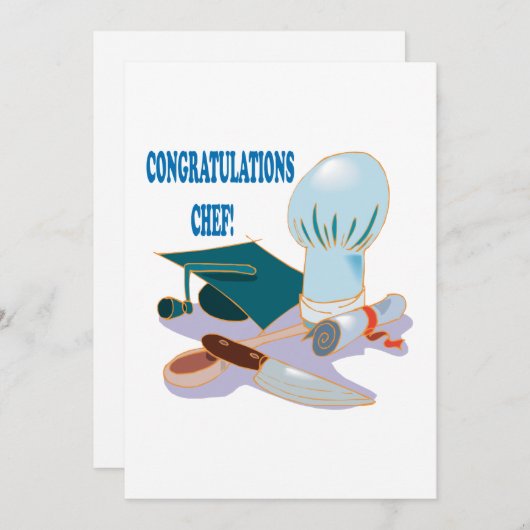 Gefeliciteerd Chef Kaart (Voorkant / Achterkant)