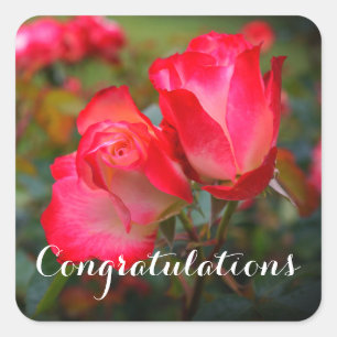 Gefeliciteerd Cherry Parfait Roos #4-3 Stickers