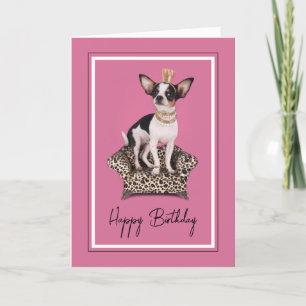 Gefeliciteerd   Chihuahua Prinses Kaart