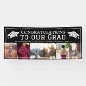 Gefeliciteerd Classic Afstuderen Six Photo Party Spandoek (Horizontaal)