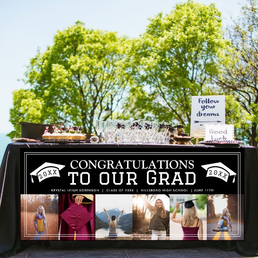 Gefeliciteerd Classic Afstuderen Six Photo Party Spandoek