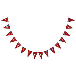 Gefeliciteerd Classic Nautical Anchor Stripes Vlaggetjes