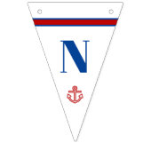 Gefeliciteerd Classic Nautical Anchor Stripes Vlaggetjes (Derde vlag)
