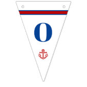 Gefeliciteerd Classic Nautical Anchor Stripes Vlaggetjes (Tweede vlag)