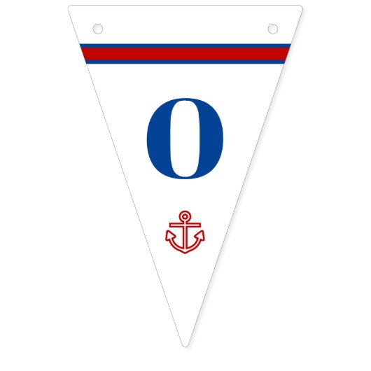 Gefeliciteerd Classic Nautical Anchor Stripes Vlaggetjes (Tweede vlag)