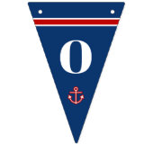 Gefeliciteerd Classic Nautical Anchor Stripes Vlaggetjes (Tweede vlag)