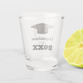 Gefeliciteerd, College Afstuderen Favors Shot Glas (Achterkant)