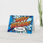 GEFELICITEERD Comic Book Pop Art Kaart (Voorkant)