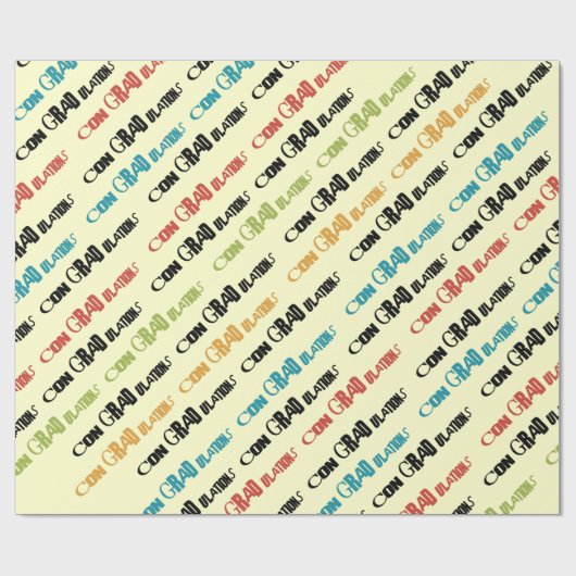 Gefeliciteerd - Con "afstudeerder" Afstudeerder ca Cadeaupapier (Vlak)