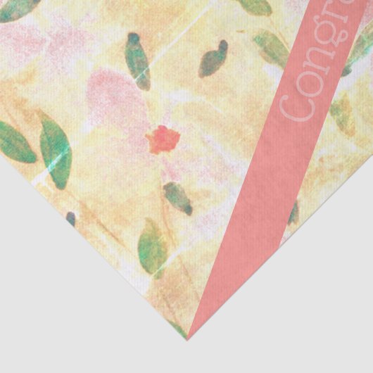  Gefeliciteerd Coral Tissuepapier (Detail)