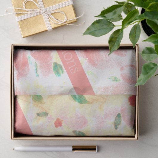  Gefeliciteerd Coral Tissuepapier (Geschenk)