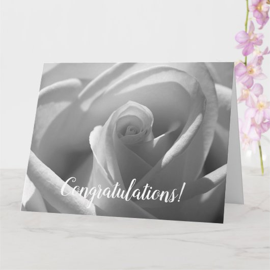 Gefeliciteerd Custom Roos Grote bruiloft Kaart (Orchidee)