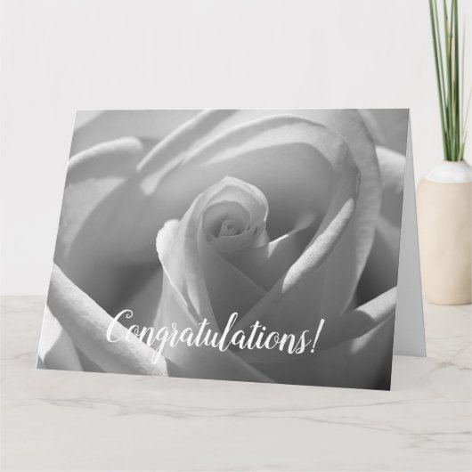 Gefeliciteerd Custom Roos Grote bruiloft Kaart (Voorkant)