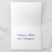 Gefeliciteerd Custom Roos Grote bruiloft Kaart (Binnen)