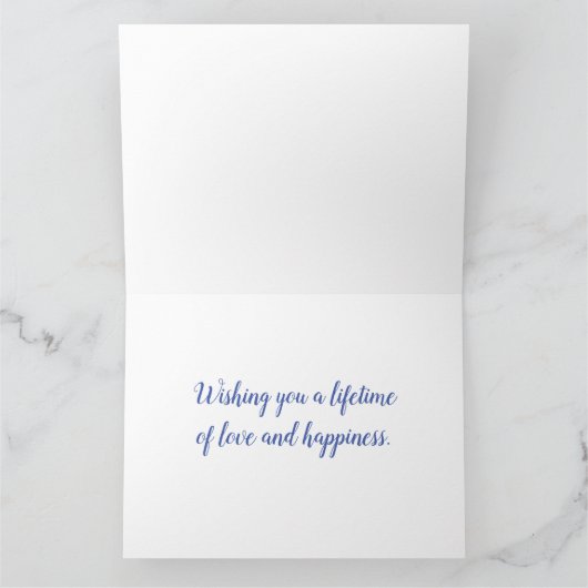 Gefeliciteerd Custom Roos Grote bruiloft Kaart (Binnen)