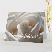 Gefeliciteerd Custom Roos Grote bruiloft Kaart (Gele Bloem)