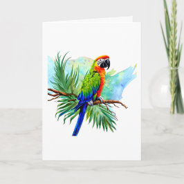 Gefeliciteerd | Cute AI Generated Macaw Parrot Kaart