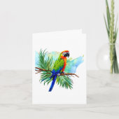 Gefeliciteerd | Cute AI Generated Macaw Parrot Kaart (Voorkant)