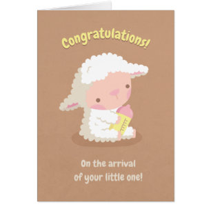 Gefeliciteerd Cute Baby Lamb Newborn