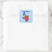 Gefeliciteerd Cute Teddy Bear #4 Stickers (Tas)