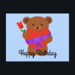 Gefeliciteerd Cute Teddybeer #1 Ansichtkaart Briefkaart<br><div class="desc">Cute Teddybeer #1</div>