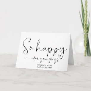 Gefeliciteerd Cute Wedding Verloving zo blij Kaart