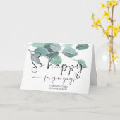Gefeliciteerd Cute Wedding Verloving zo blij Kaart (Gele Bloem)