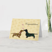 Gefeliciteerd Dachshund Wedding Kaart (Voorkant)